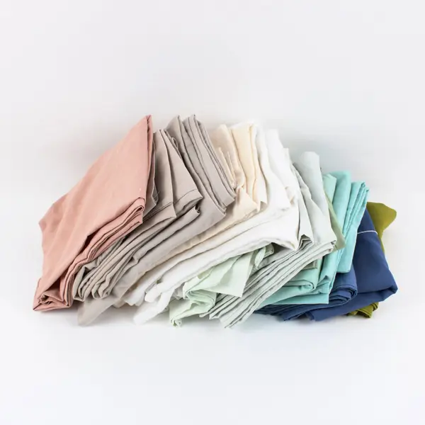 Lot of 18 Queen Pillowcases Solid Color DIY Sewing Craft Fabric FLAWED