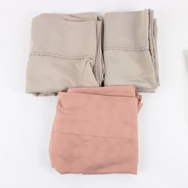 Lot of 18 Queen Pillowcases Solid Color DIY Sewing Craft Fabric FLAWED