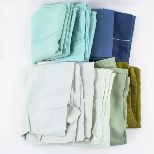 Lot of 18 Queen Pillowcases Solid Color DIY Sewing Craft Fabric FLAWED