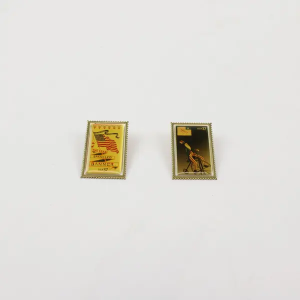 Old Glory Heroes USA37 Patriotic American Flag Lapel Pins Lot of 2