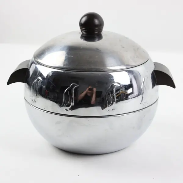 Vintage West Bend Penguin Chrome Hot & Cold Server Ice Bucket