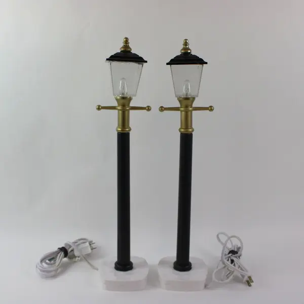 Santa's Best 67325 Christmas Electric Outdoor Lamp Post Lights Set of 2