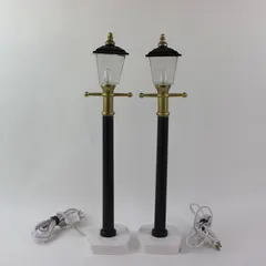 Santa's Best 67325 Christmas Electric Outdoor Lamp Post Lights Set of 2