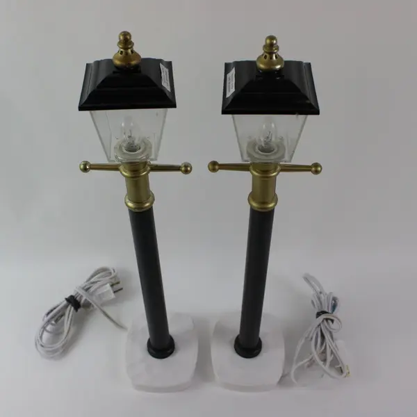 Santa's Best 67325 Christmas Electric Outdoor Lamp Post Lights Set of 2