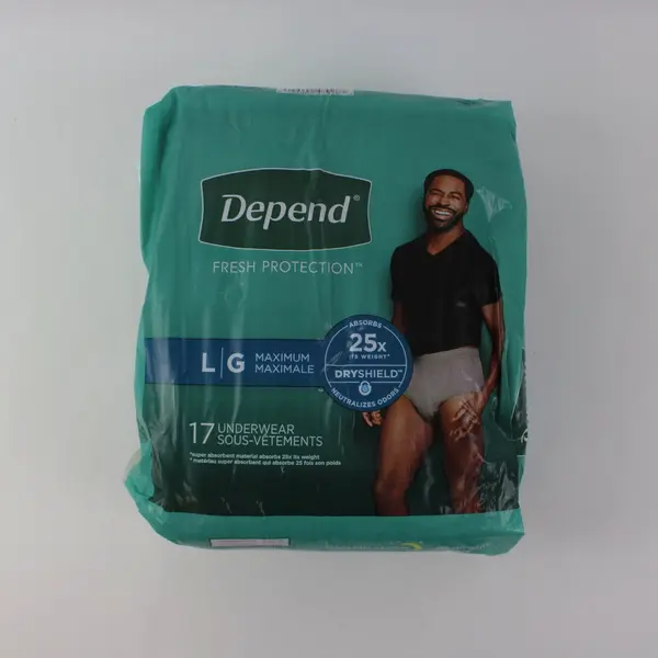 Depend Fresh Protection Men's Adult Incontinence Underwear L/G 17 Count