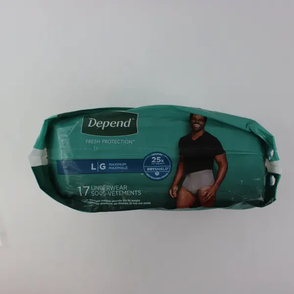 Depend Fresh Protection Men's Adult Incontinence Underwear L/G 17 Count