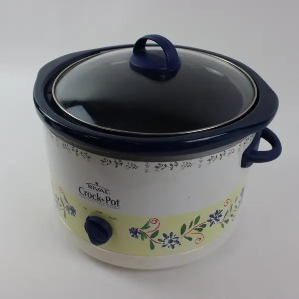 Rival Crock-Pot 4.5 Qt Floral Slow Cooker Model 3045 Removable Crock