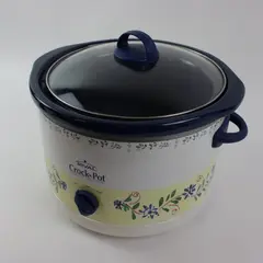 Rival Crock-Pot 4.5 Qt Floral Slow Cooker Model 3045 Removable Crock