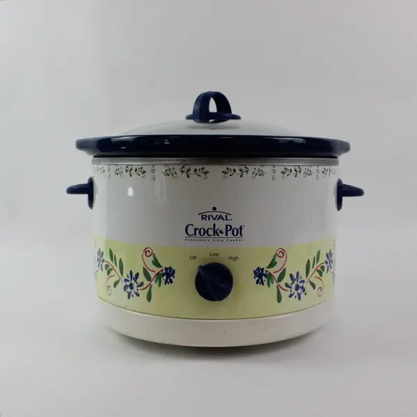 Rival Crock-Pot 4.5 Qt Floral Slow Cooker Model 3045 Removable Crock