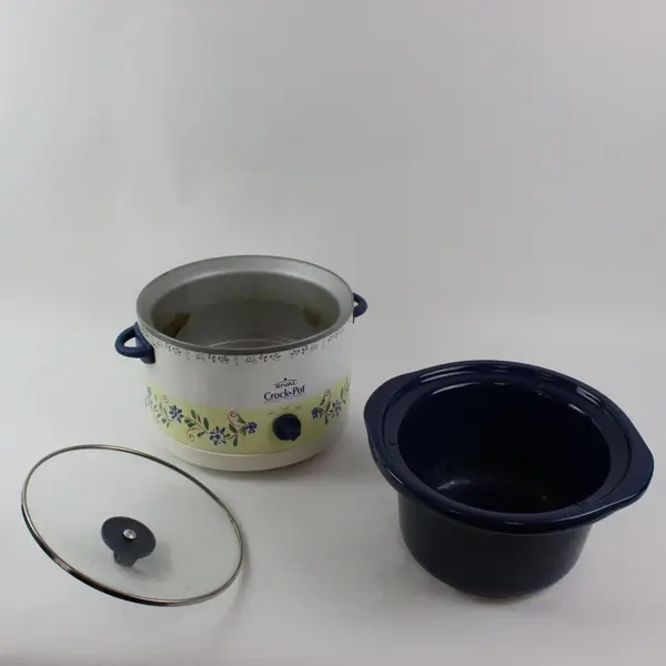 Rival Crock-Pot 4.5 Qt Floral Slow Cooker Model 3045 Removable Crock
