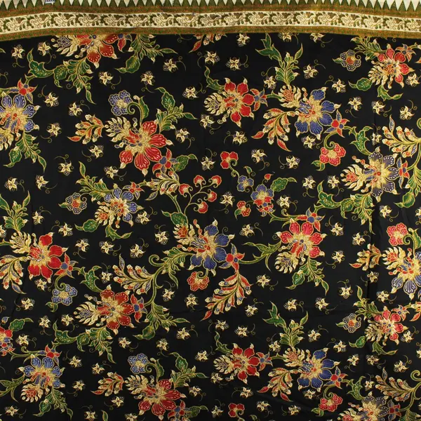 Hugitex Batik Halus No. 9047 Multicolor Floral Fabric 2.4 Yds x 44 in