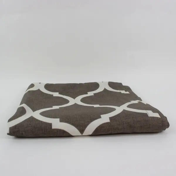 Set of 2 Mainstays Quatrefoil Curtain Panels Brown White 50x72