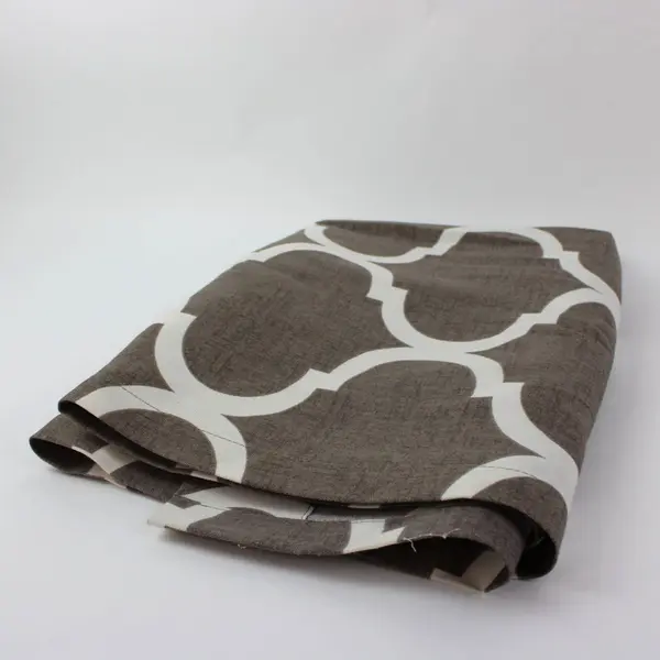 Set of 2 Mainstays Quatrefoil Curtain Panels Brown White 50x72