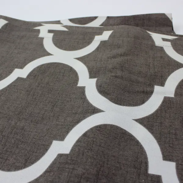 Set of 2 Mainstays Quatrefoil Curtain Panels Brown White 50x72