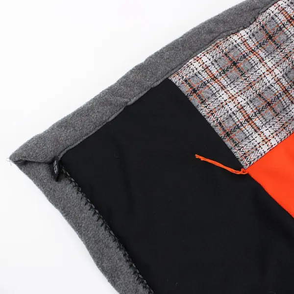 COOL WATER Kids Quilted Patchwork Fleece Blanket Grey Orange Black Red 47x50