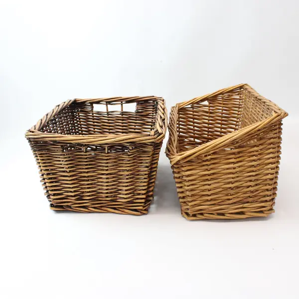 Lot of 2 Wicker Woven Baskets
