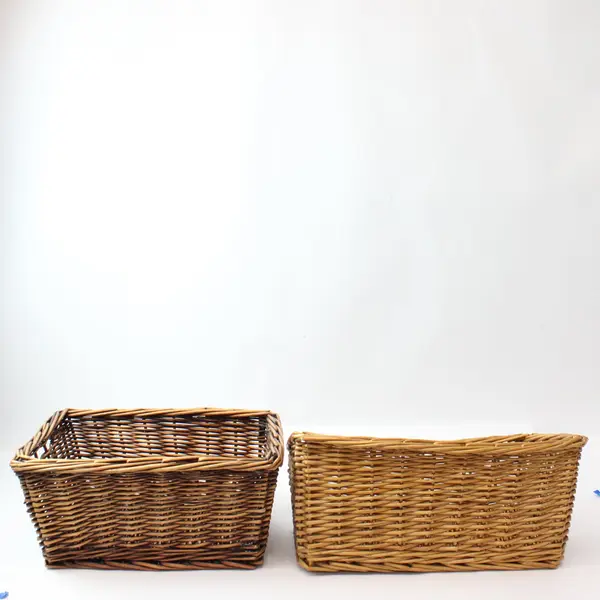 Lot of 2 Wicker Woven Baskets