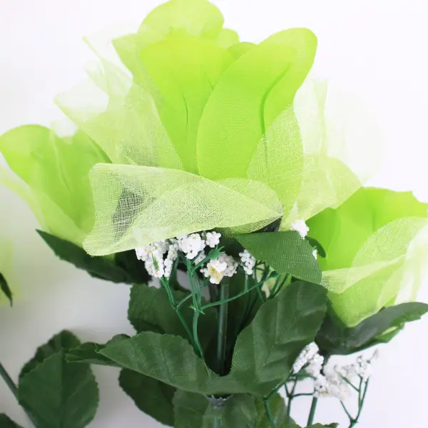Lot of 3 Green Artificial Foliage Bouquets Faux Floral Decor
