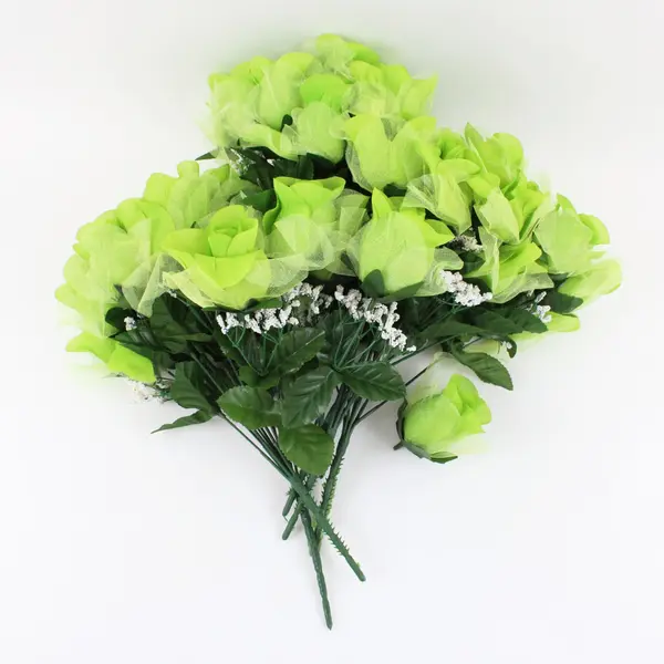 Lot of 6 Green Artificial Foliage Bouquets Faux Floral Decor