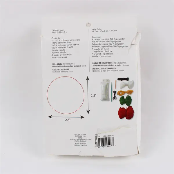 Loops & Threads Poinsettia Crochet Ornament Kit