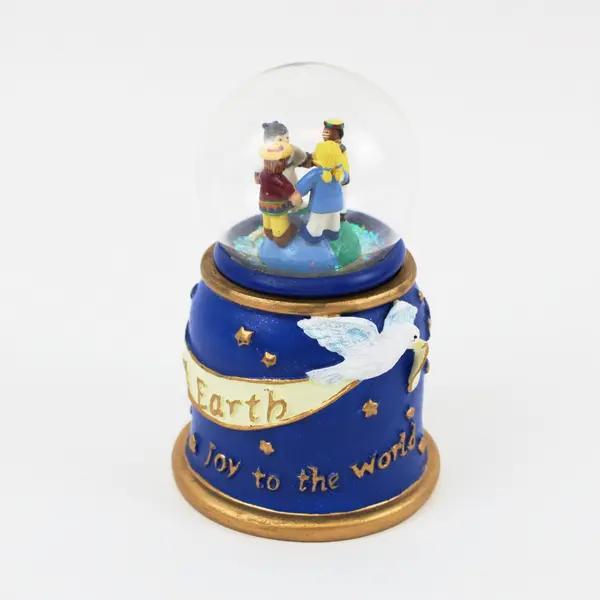 Vintage Avon Peace on Earth Mini Snow Globe Trinket Box