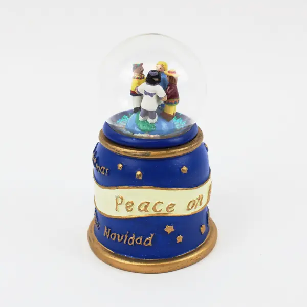 Vintage Avon Peace on Earth Mini Snow Globe Trinket Box