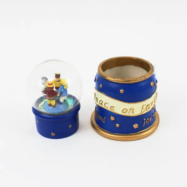 Vintage Avon Peace on Earth Mini Snow Globe Trinket Box