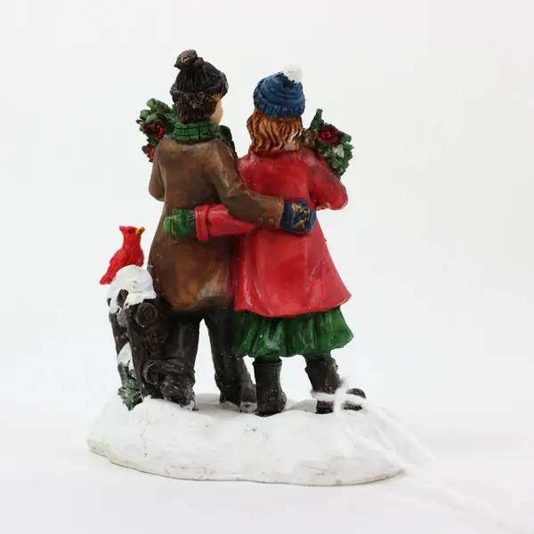 Department 56 Christmas Village Carolers Figurine Two Figures Snowy Base