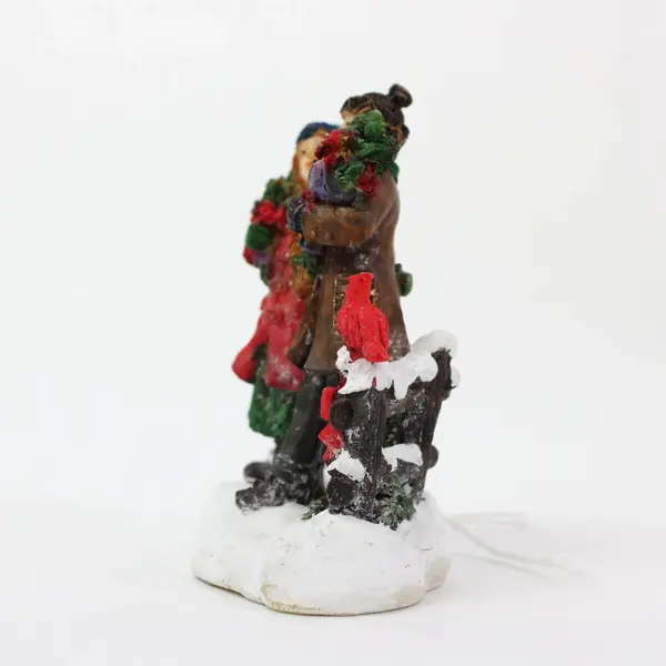 Department 56 Christmas Village Carolers Figurine Two Figures Snowy Base