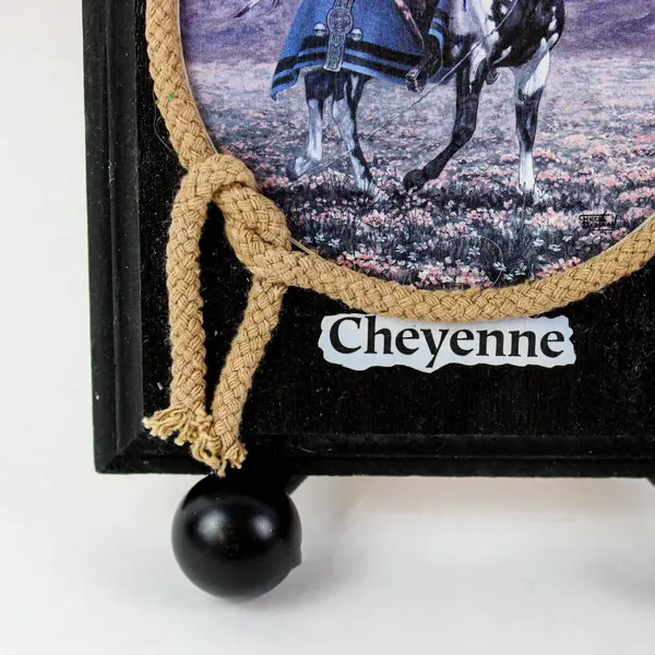 Cheyenne Horse Cowboy Rope Wall Plaque