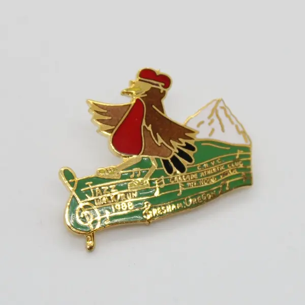 1988 Mt Hood Jazz Festival Commemorative Enamel Lapel Pin