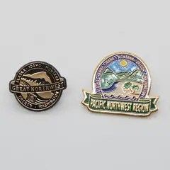 Lot of 2 Pacific Northwest Souvenir Pins Great Northwest Region