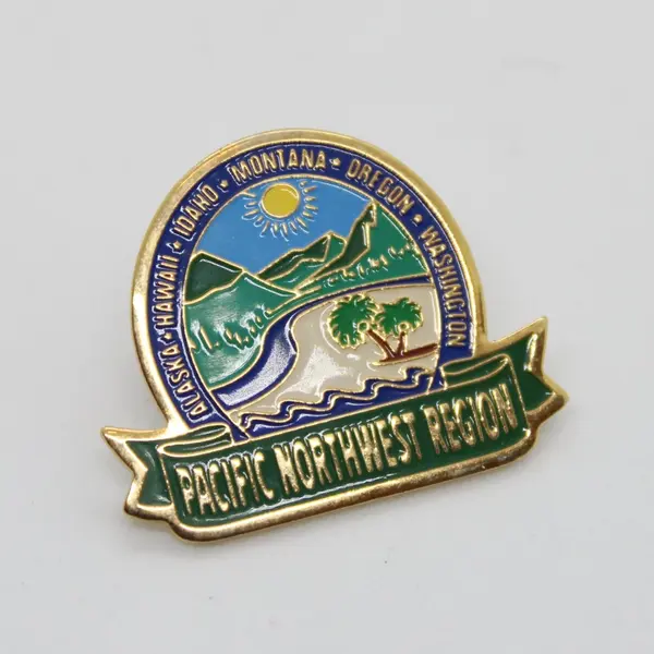 Lot of 2 Pacific Northwest Souvenir Pins Great Northwest Region