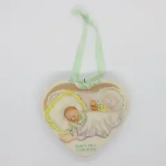 1997 Hallmark Baby's First Christmas Porcelain Heart Ornament