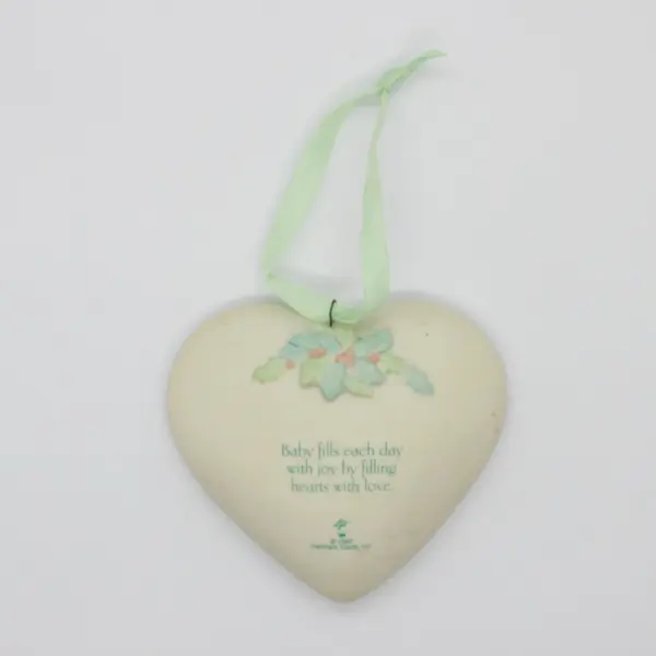 1997 Hallmark Baby's First Christmas Porcelain Heart Ornament