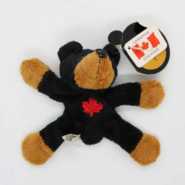 Snowcap Canadian Mini Black Bear Plush  Animal Souvenir Magnetized Hands