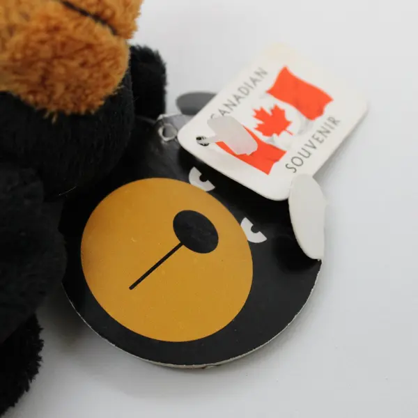 Snowcap Canadian Mini Black Bear Plush  Animal Souvenir Magnetized Hands