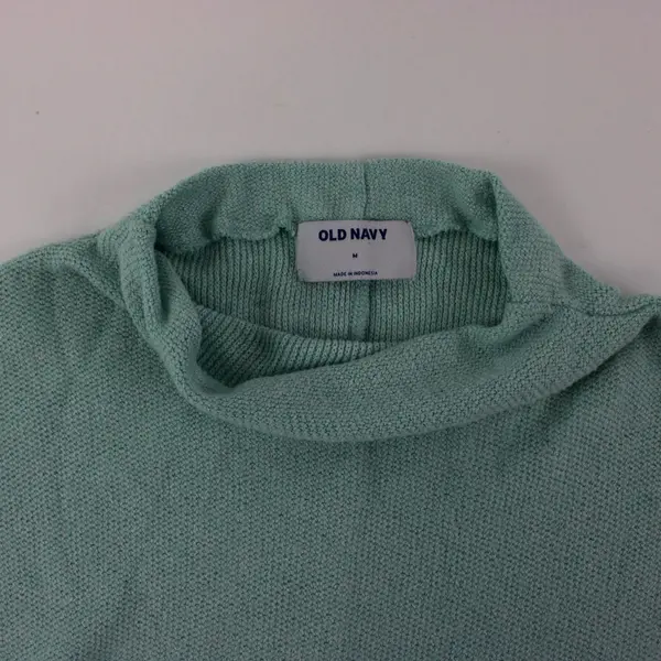 Old Navy Women's Teal Knit Mock Neck Pullover Sweater Size M