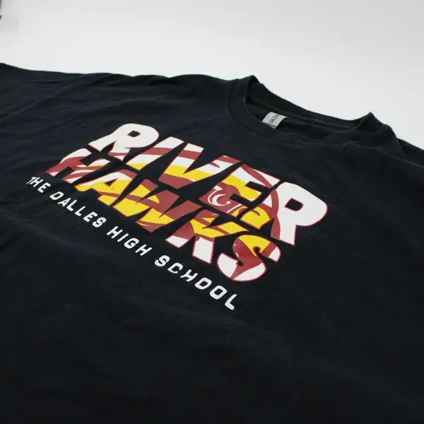 Gildan River Hawks The Dalles High School T-Shirt Black 2XL