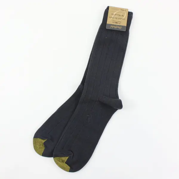 Gold Toe Sheffield Men's 4 Pair Navy Crew Socks 6-12.5 Comfort Toe Seam