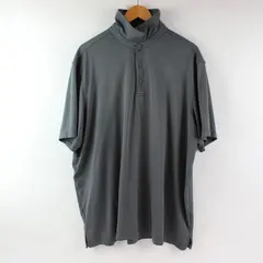 George Men's Gray Mock Neck Stand Collar Short Sleeve Shirt 2XL