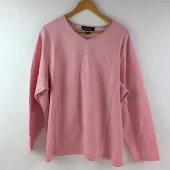 Denim & Co. Women's Pink Space Dye Long Sleeve Kangaroo Pocket Sweater 2X