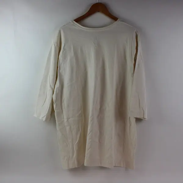 D&Co. Essentials Women's 1X Off White V-Neck Half Sleeve Top