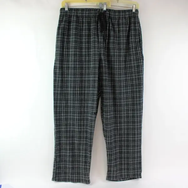 Fruit of the Loom Men's Gray Plaid Pajama Pants 2XL 44-46