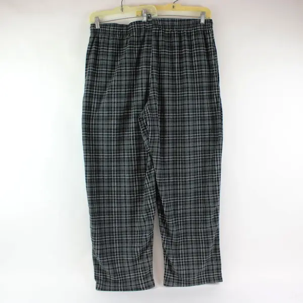 Fruit of the Loom Men's Gray Plaid Pajama Pants 2XL 44-46