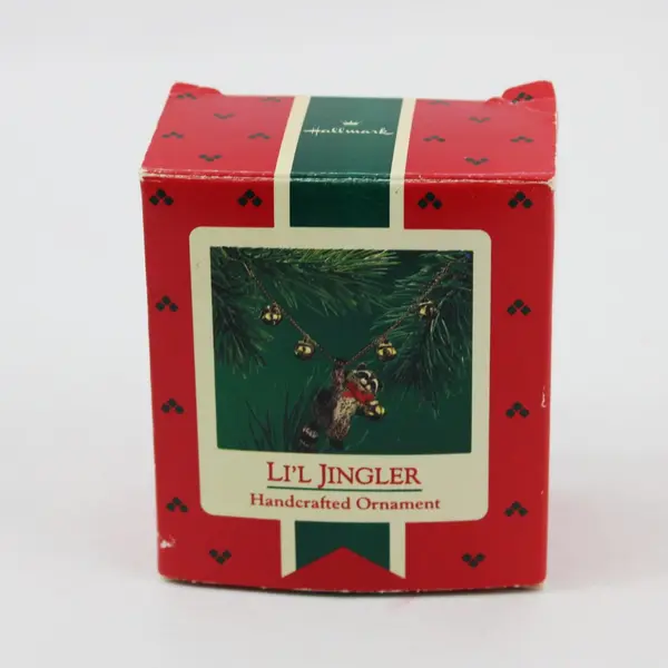 1986 Hallmark Keepsake Li'l Jingler Raccoon Christmas Ornament