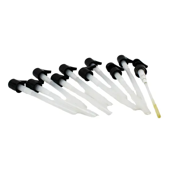 Lot of 10 Shampoo Lotion Pump Dispenser Tops Long Dip Tubes
