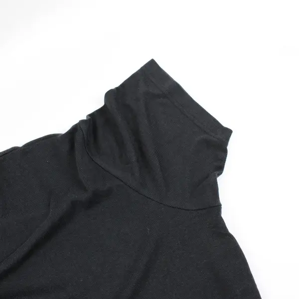 Stitches In Time Women's Black Ribbed Short Sleeve Shirt 3X