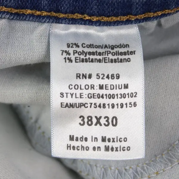 George Men's Relaxed Fit Jeans Medium Wash 38x30