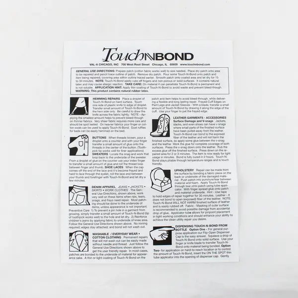 Touch-N-Bond Liquid Multi-Purpose Craft Adhesive 3 Bottles 8oz + 2x2oz